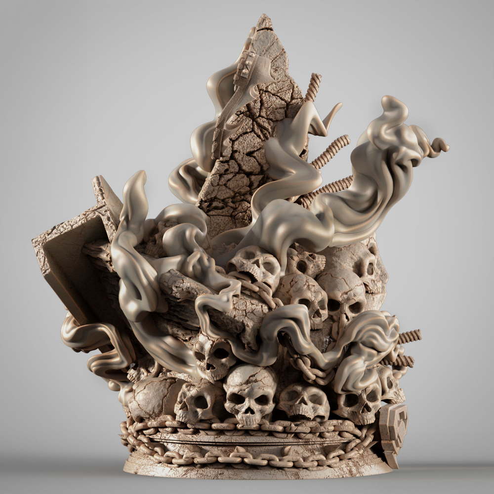 Superman Long Hair Dark Nights - Sculpture