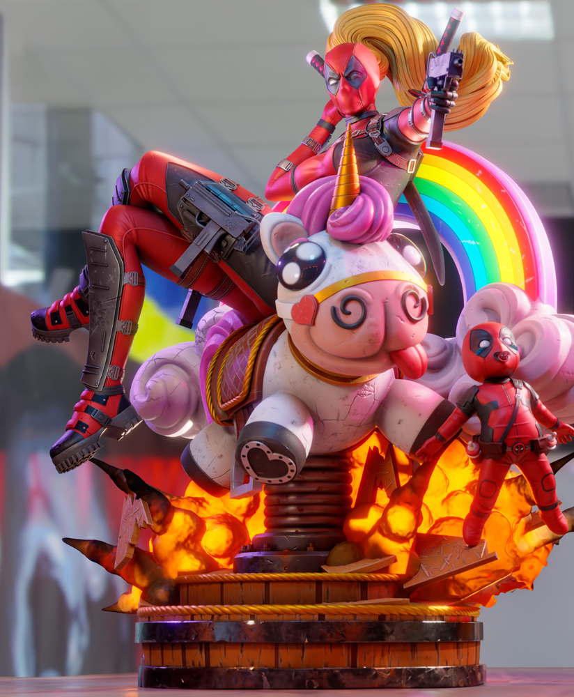 Lady Deadpool - Sculpture