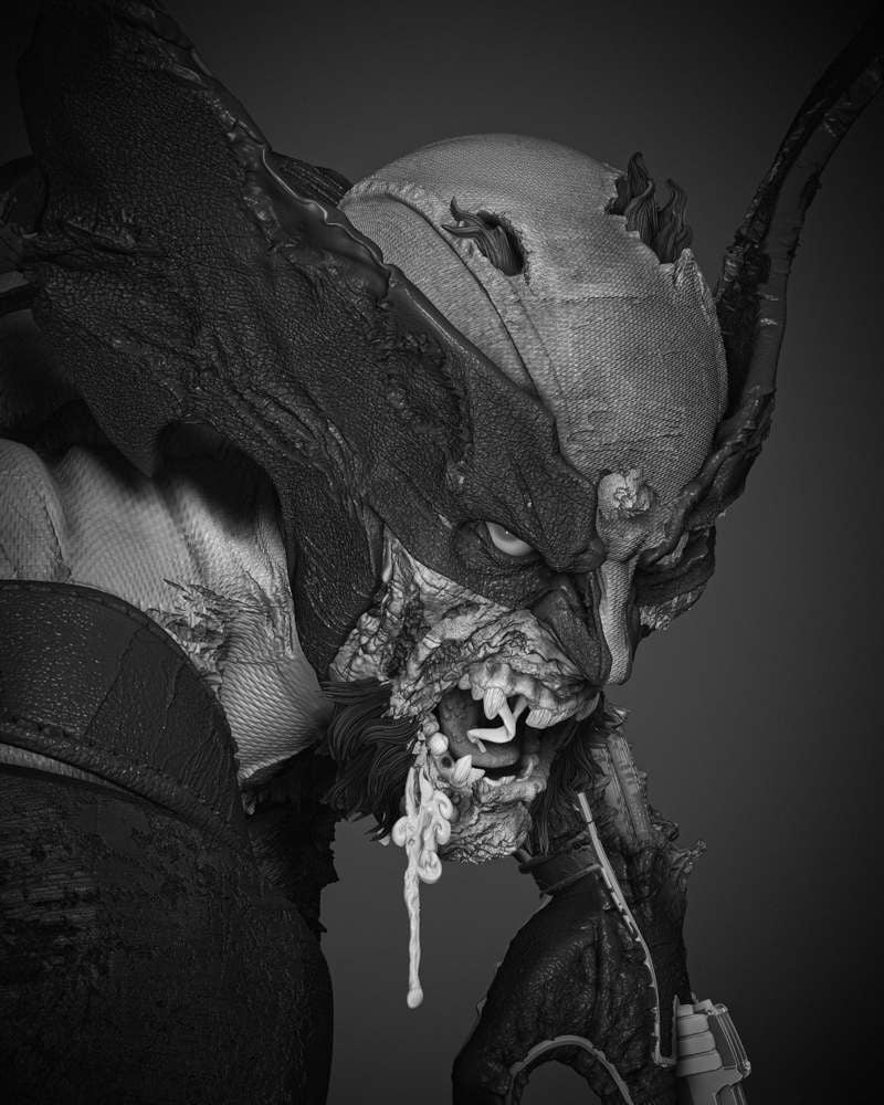 Wolverine Zombie - Sculpture