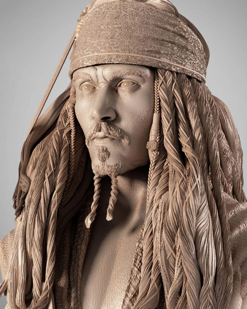 Jack Sparrow – Portrait Bust