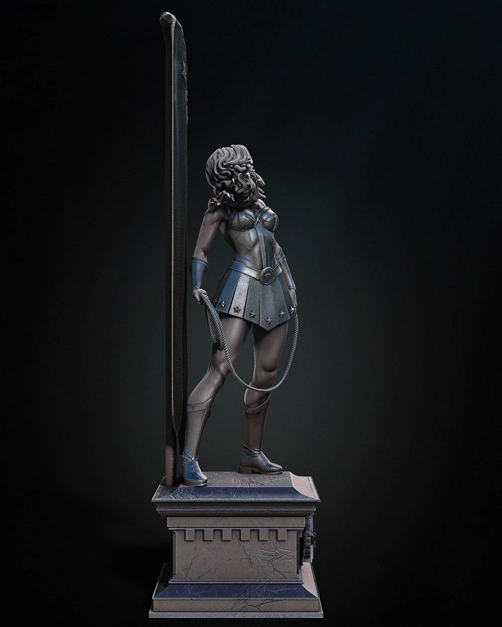 Red Son Wonder Woman - Sculpture