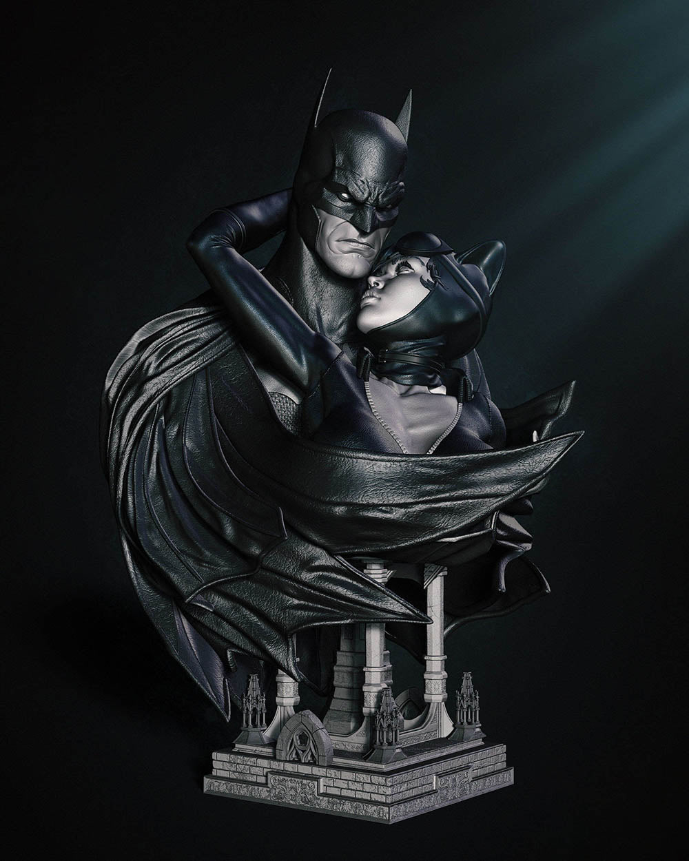 Catwoman and Batman - Bust