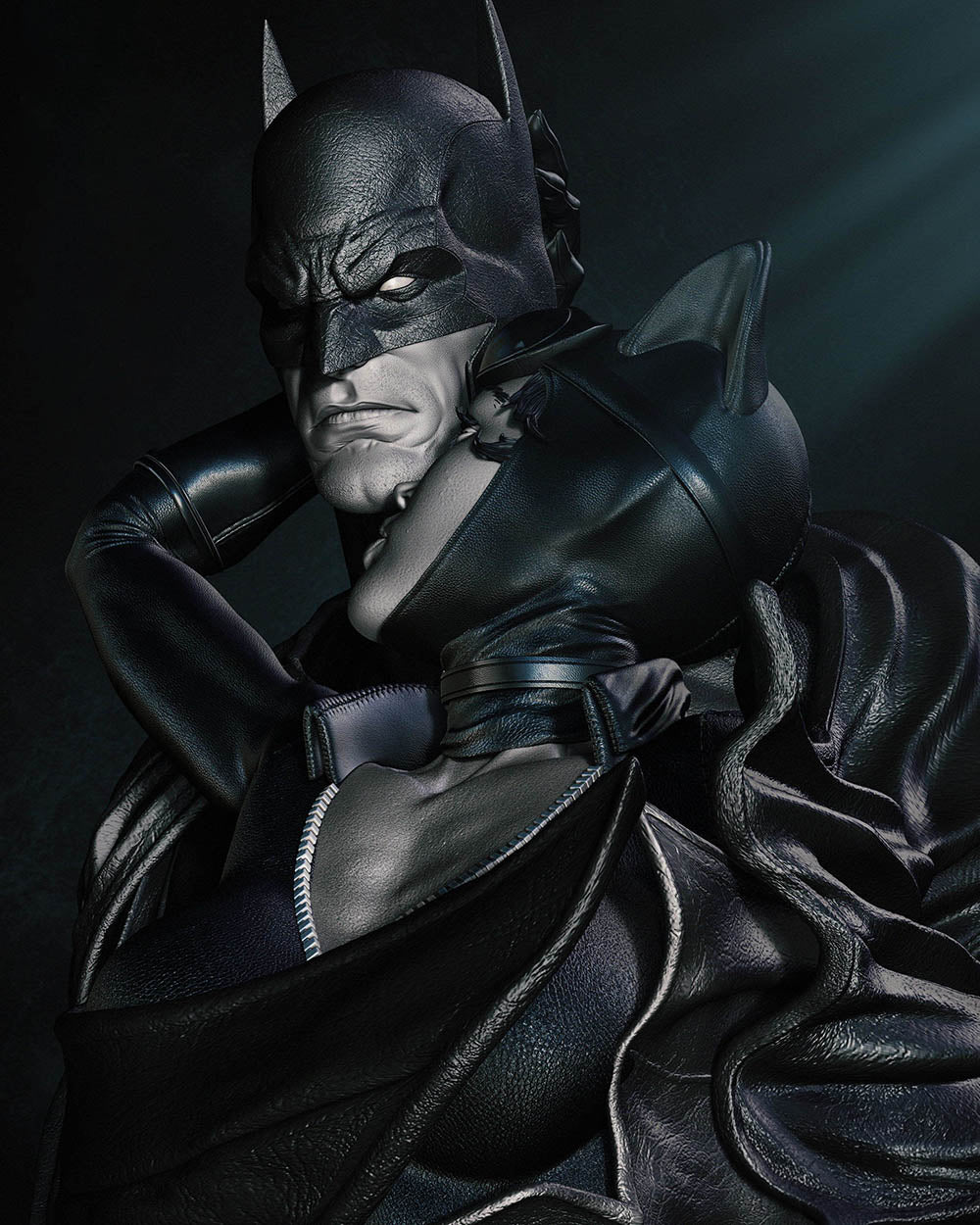 Catwoman and Batman - Bust