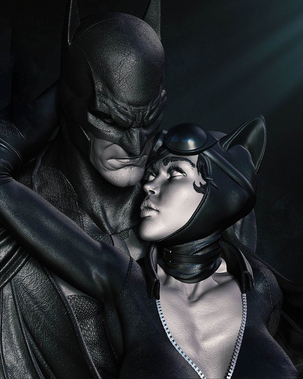 Catwoman and Batman - Bust