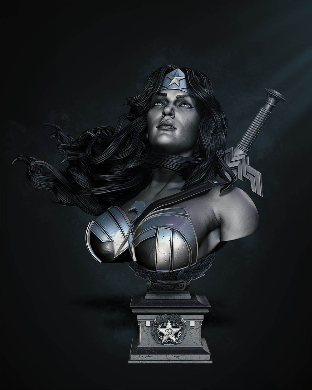 Red Son Wonder Woman - Bust Portrait