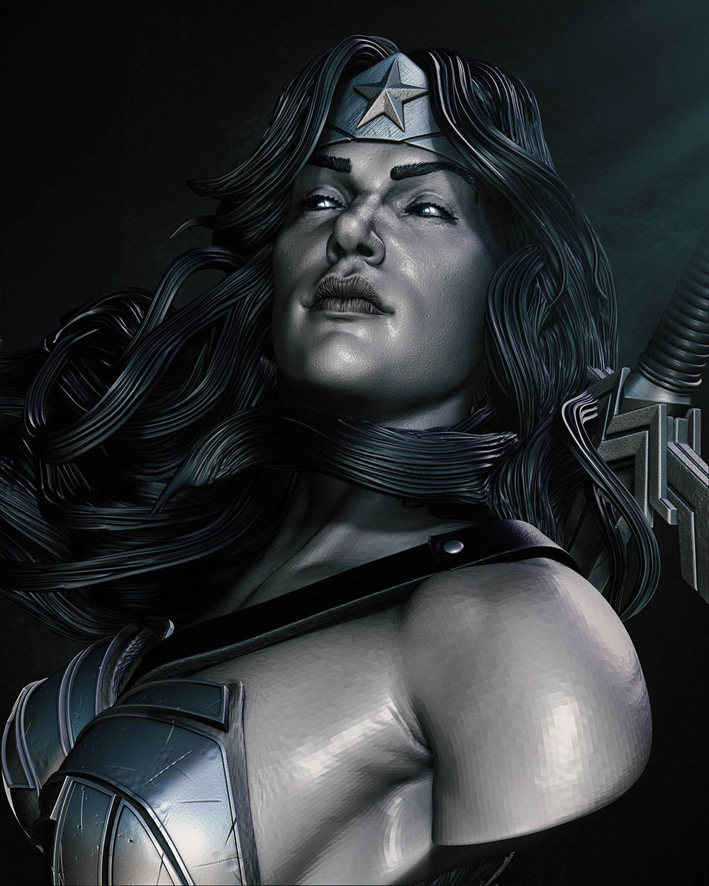 Red Son Wonder Woman - Bust Portrait