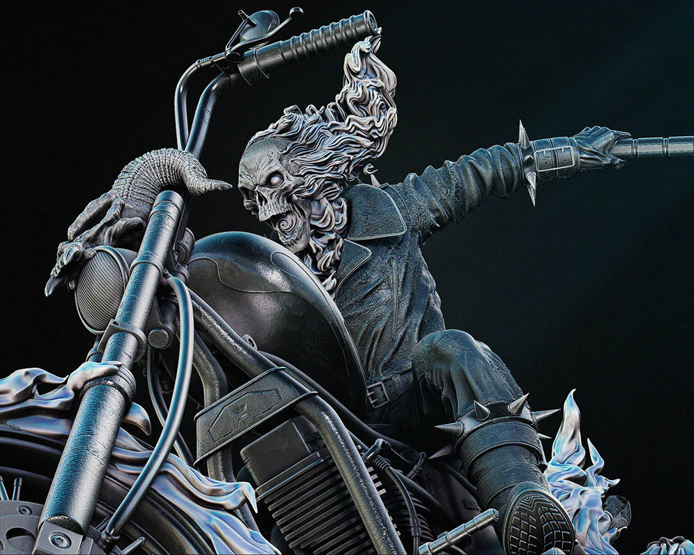 Ghost Rider - (Johnny Blaze) - Sculpture