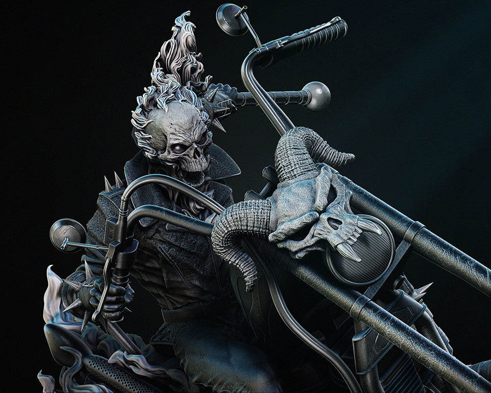 Ghost Rider - (Johnny Blaze) - Sculpture