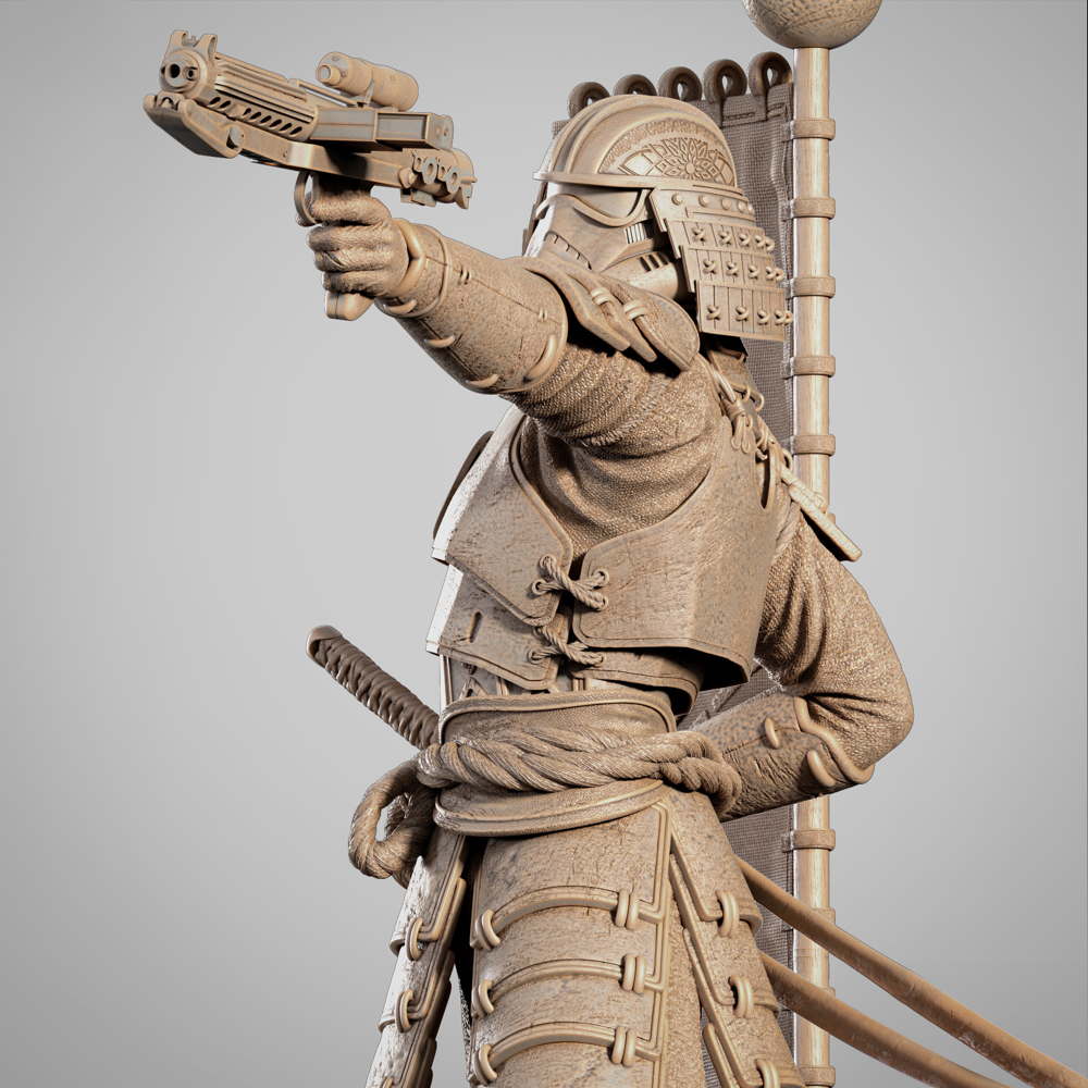 Stormtrooper Samurai - Sculpture