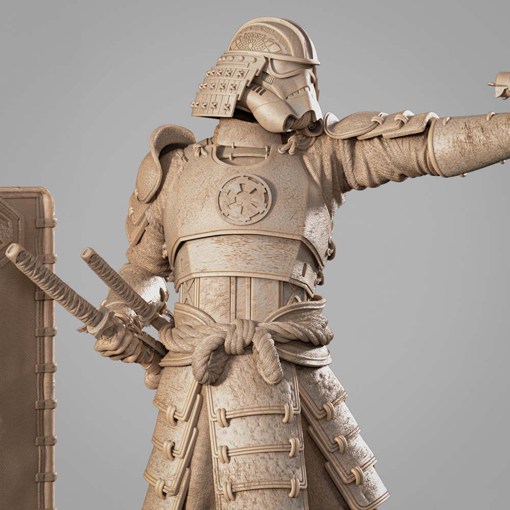 Stormtrooper Samurai - Sculpture