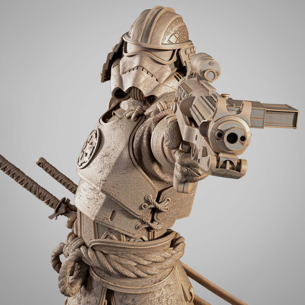 Stormtrooper Samurai - Sculpture