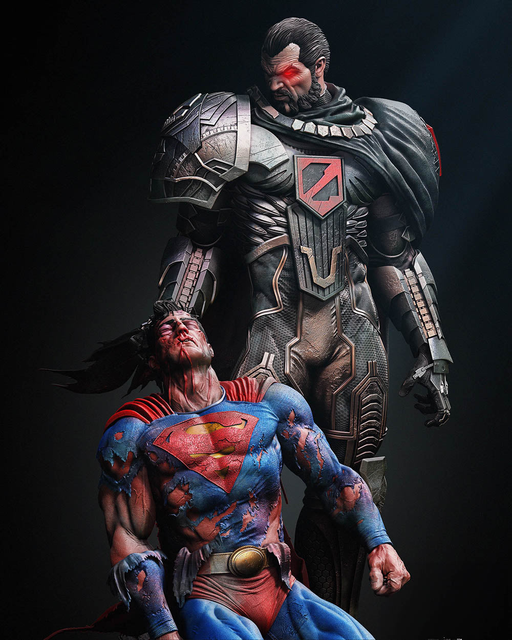 Zod and Superman - Sculpture