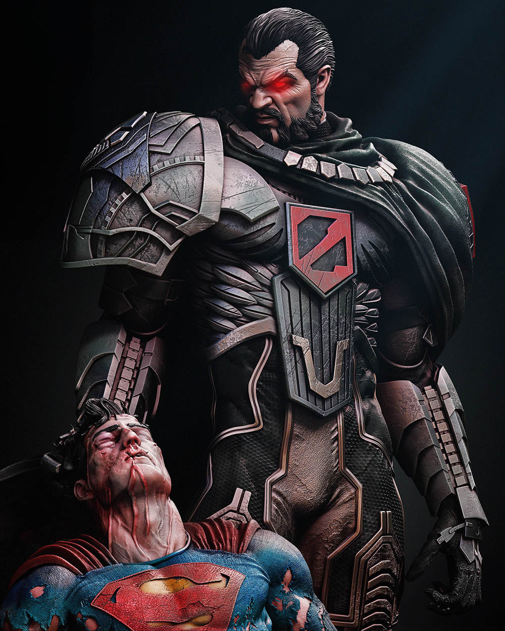 Zod and Superman - Sculpture