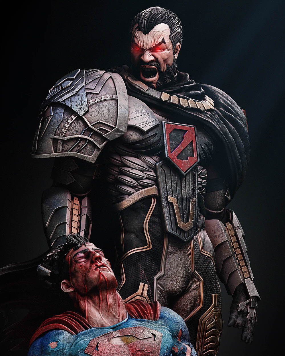 Zod and Superman - Sculpture