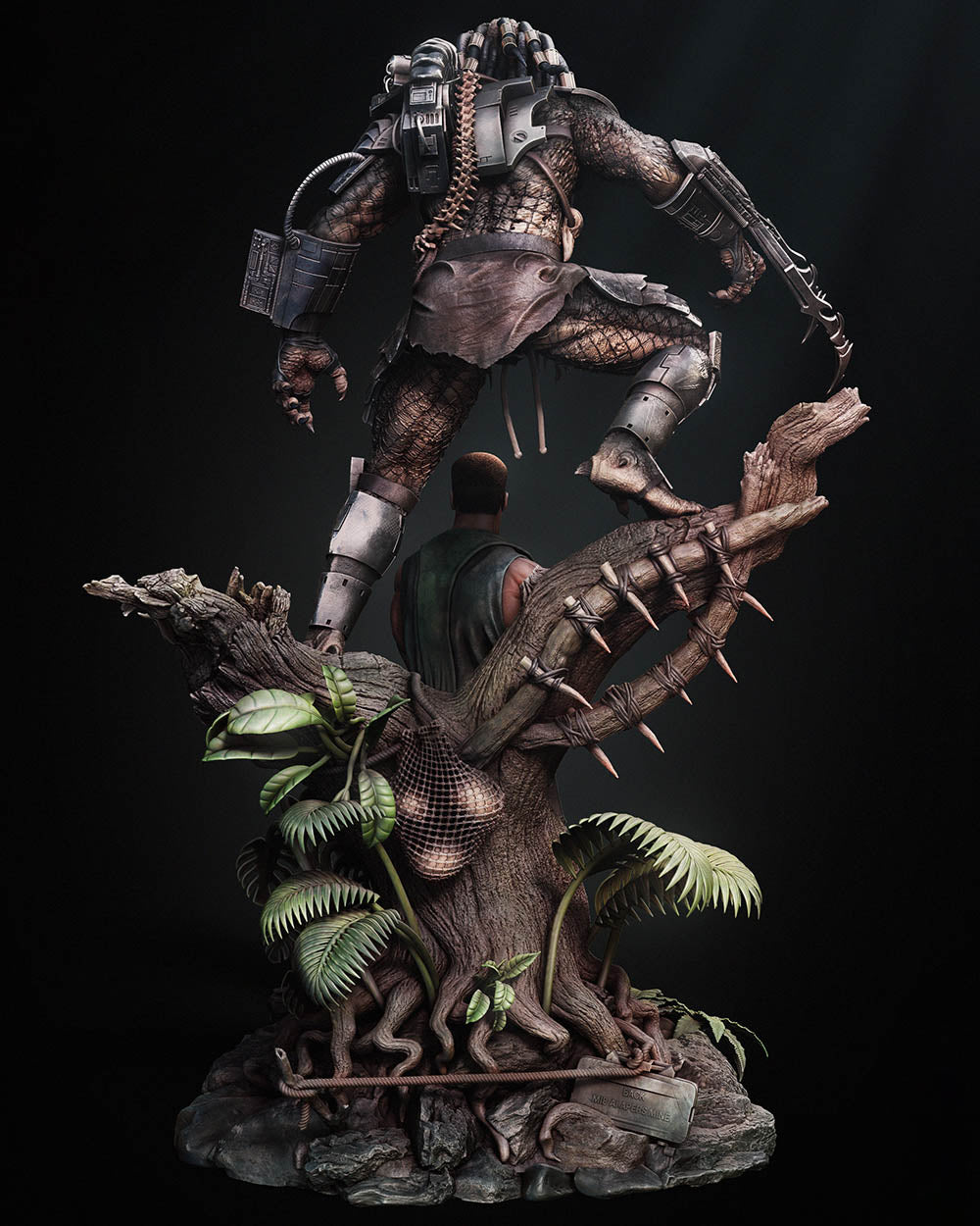 Predator and Dutch Diorama - Sculpture