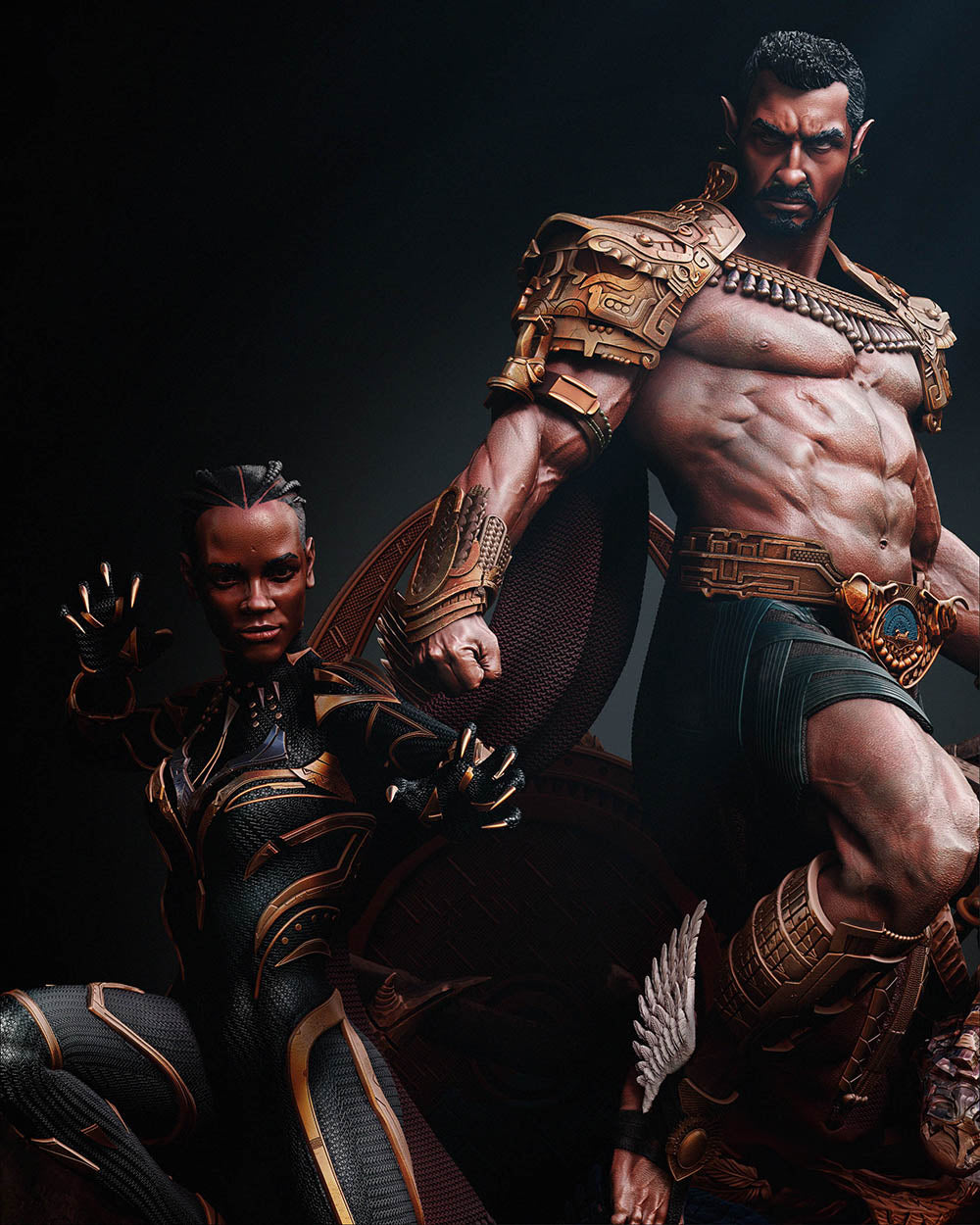 Black Panther and Namor - Diorama