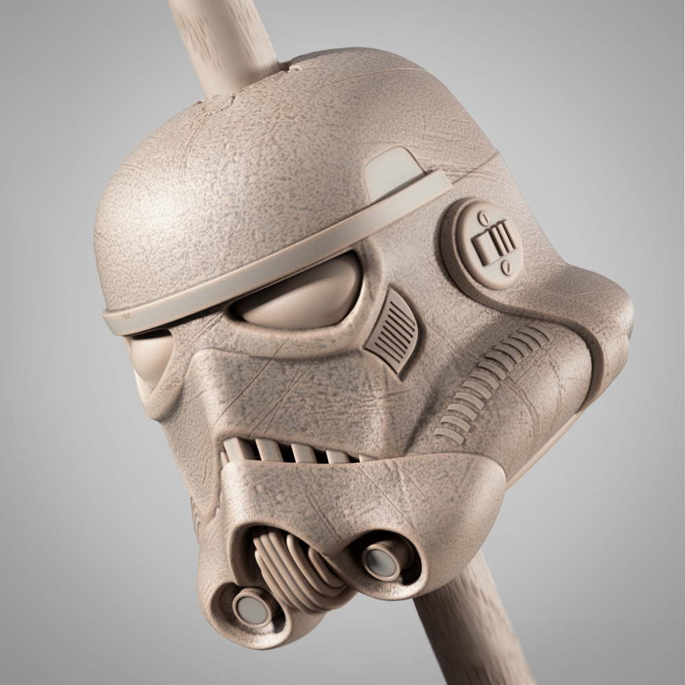 Mandalorian & Blurrg - Sculpture