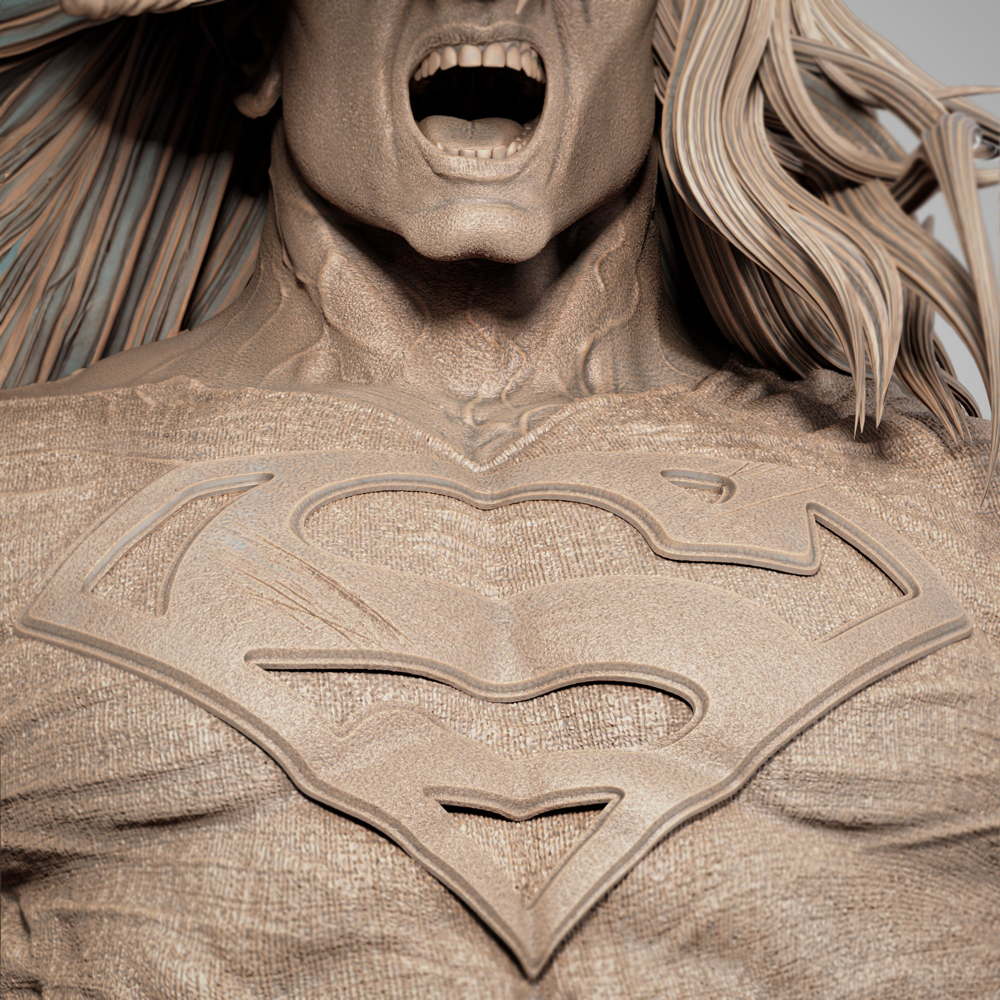 Superman Long Hair Dark Nights - Sculpture