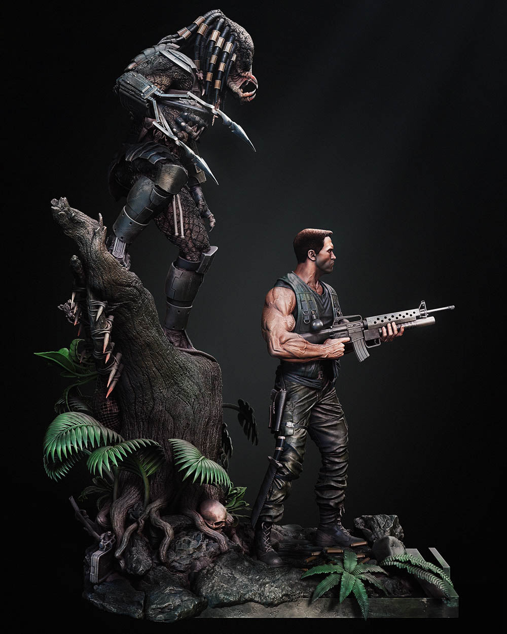 Predator and Dutch Diorama - Sculpture