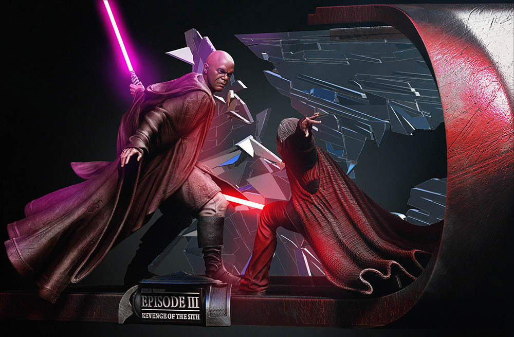 Mace Windu vs Palpatine - Diorama