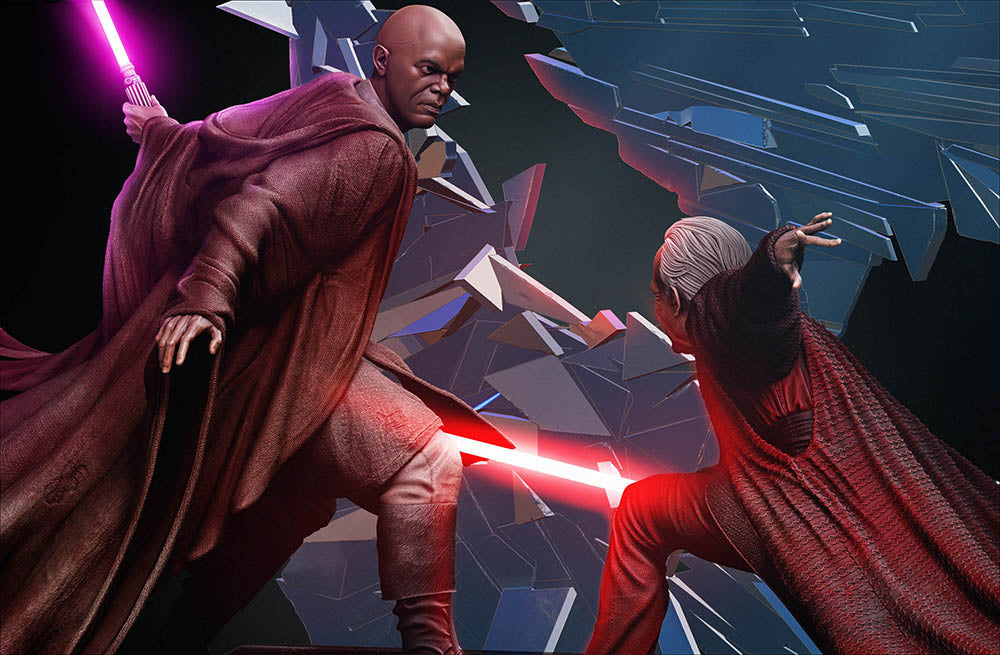 Mace Windu vs Palpatine - Diorama