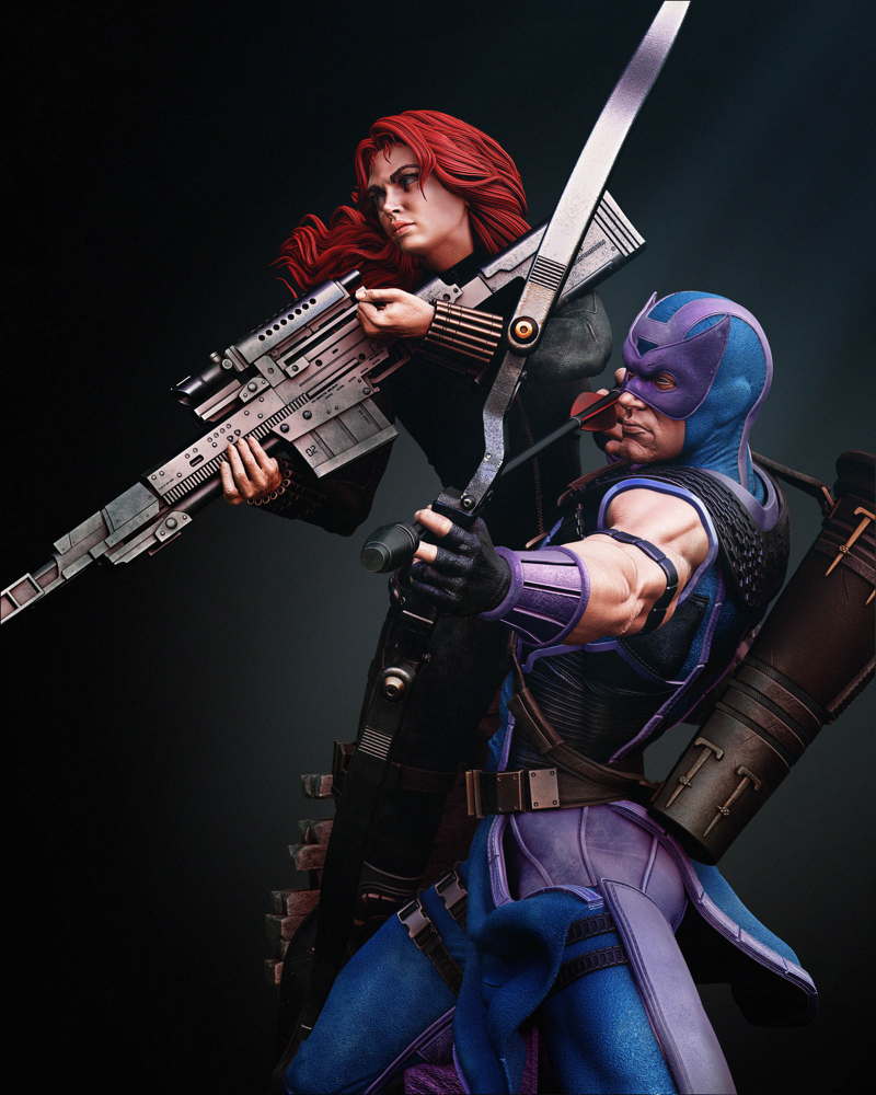 Hawkeye and Black Widow - Diorama