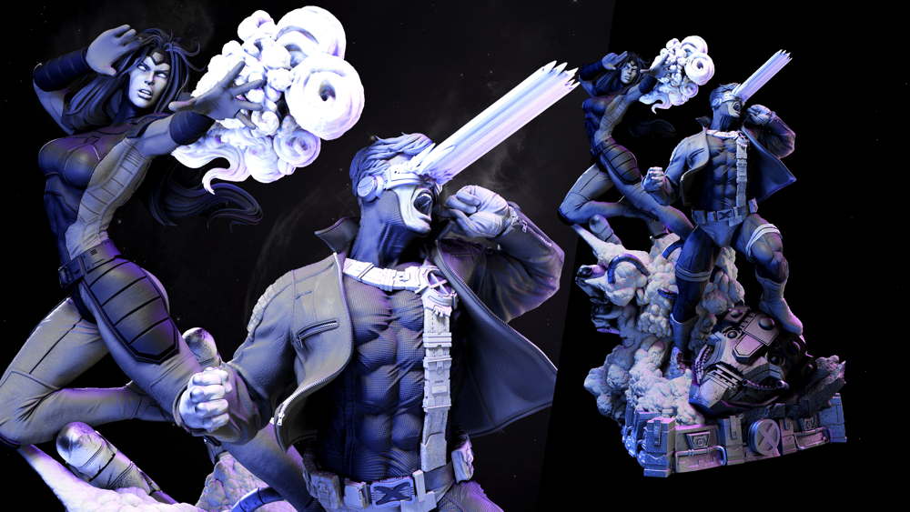 Jean Grey and Cyclops - Diorama