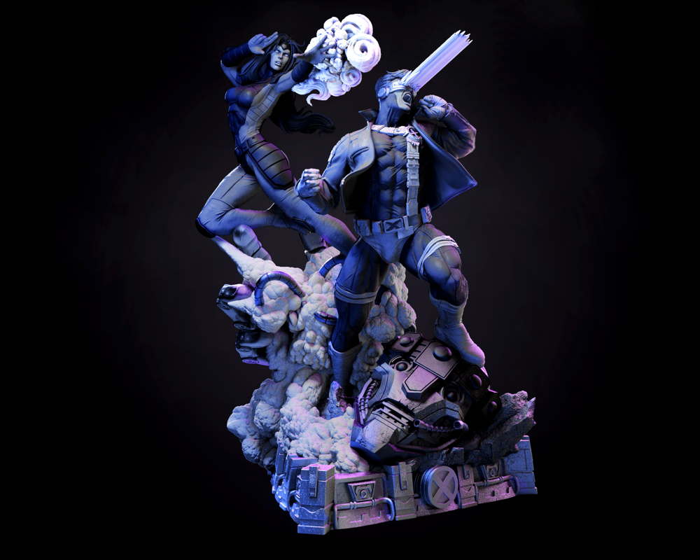 Jean Grey and Cyclops - Diorama