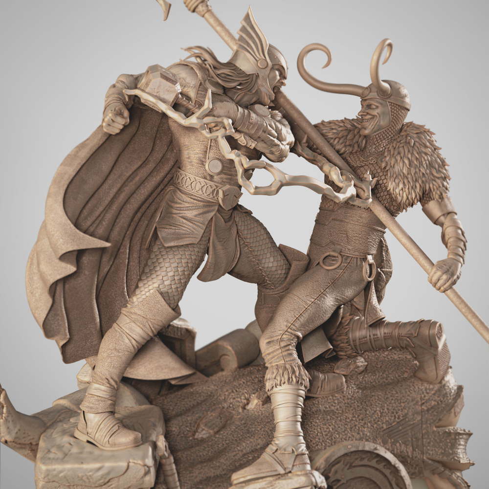 Thor and Loki - Diorama