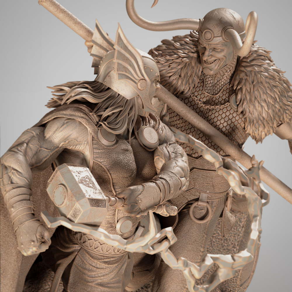 Thor and Loki - Diorama