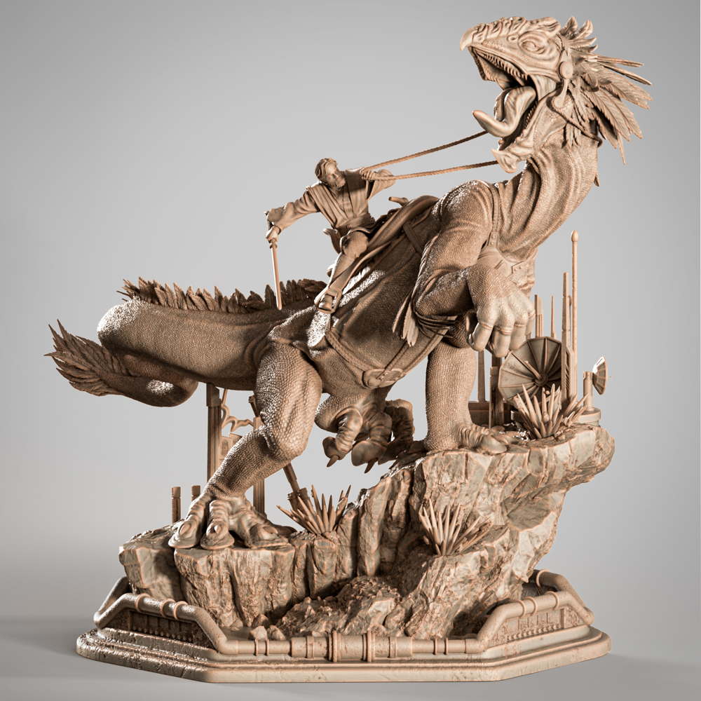 Obi Wan on Boga - Sculpture