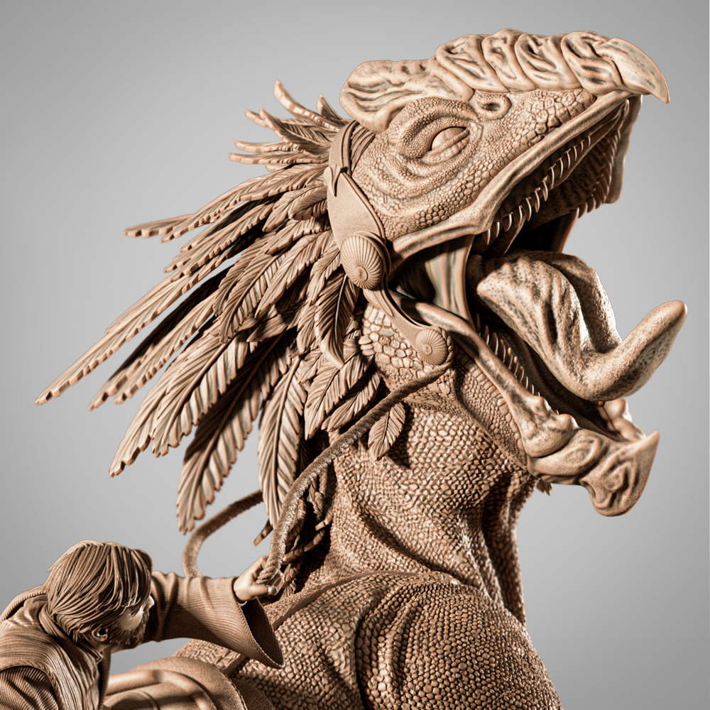 Obi Wan on Boga - Sculpture