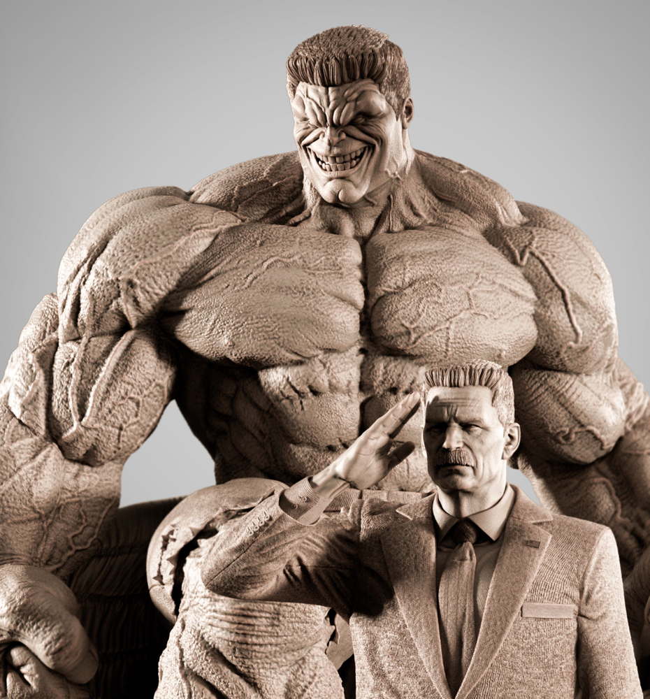 Red Hulk and Ross - Diorama