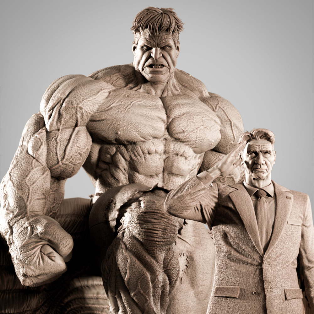 Red Hulk and Ross - Diorama