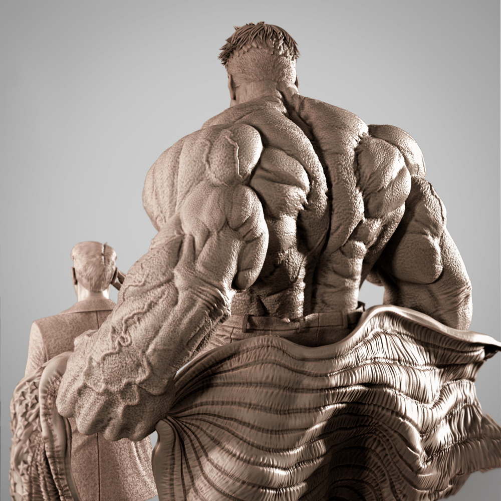 Red Hulk and Ross - Diorama
