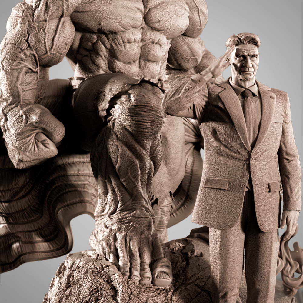 Red Hulk and Ross - Diorama
