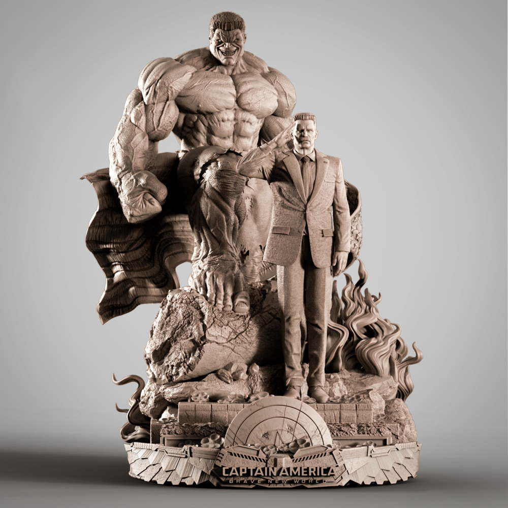 Red Hulk and Ross - Diorama