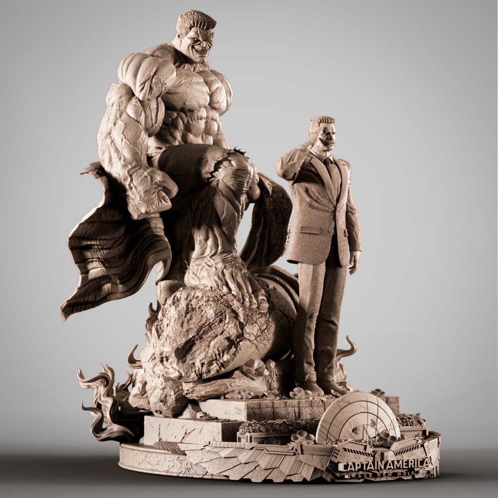 Red Hulk and Ross - Diorama