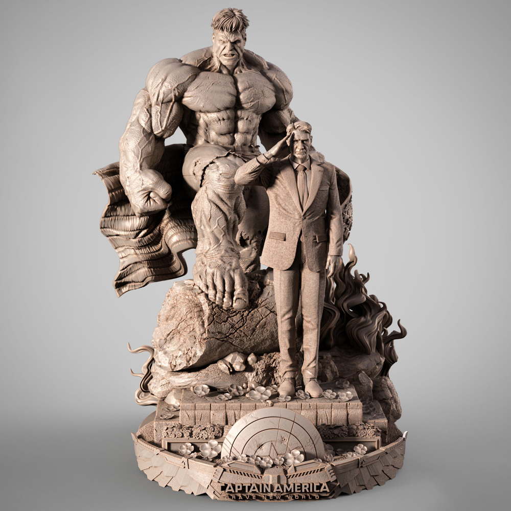 Red Hulk and Ross - Diorama