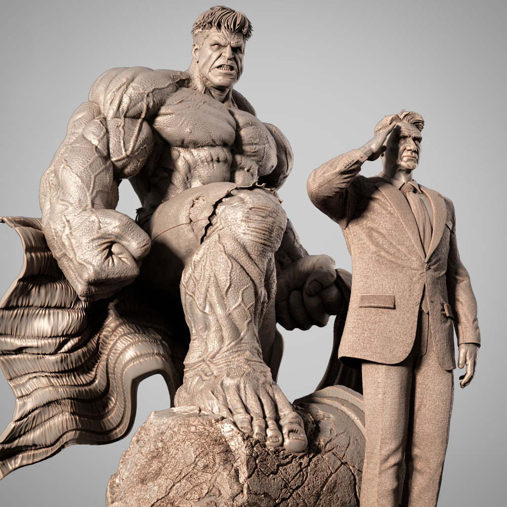 Red Hulk and Ross - Diorama