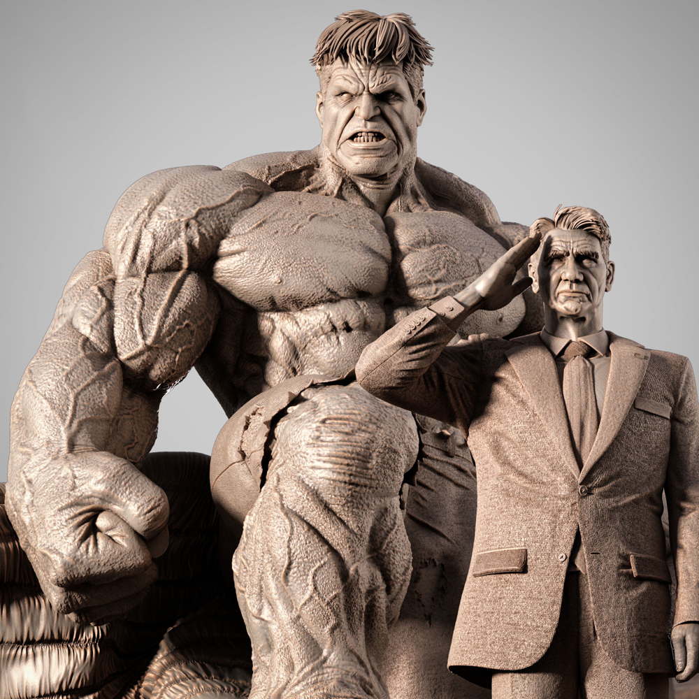 Red Hulk and Ross - Diorama