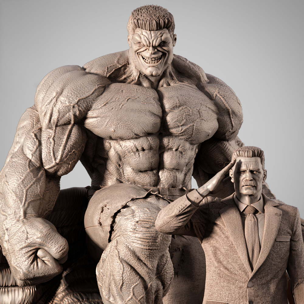 Red Hulk and Ross - Diorama