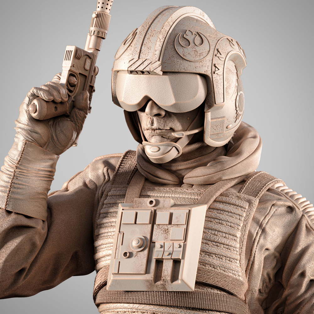 Luke Skywalker Pilot - Sculpture