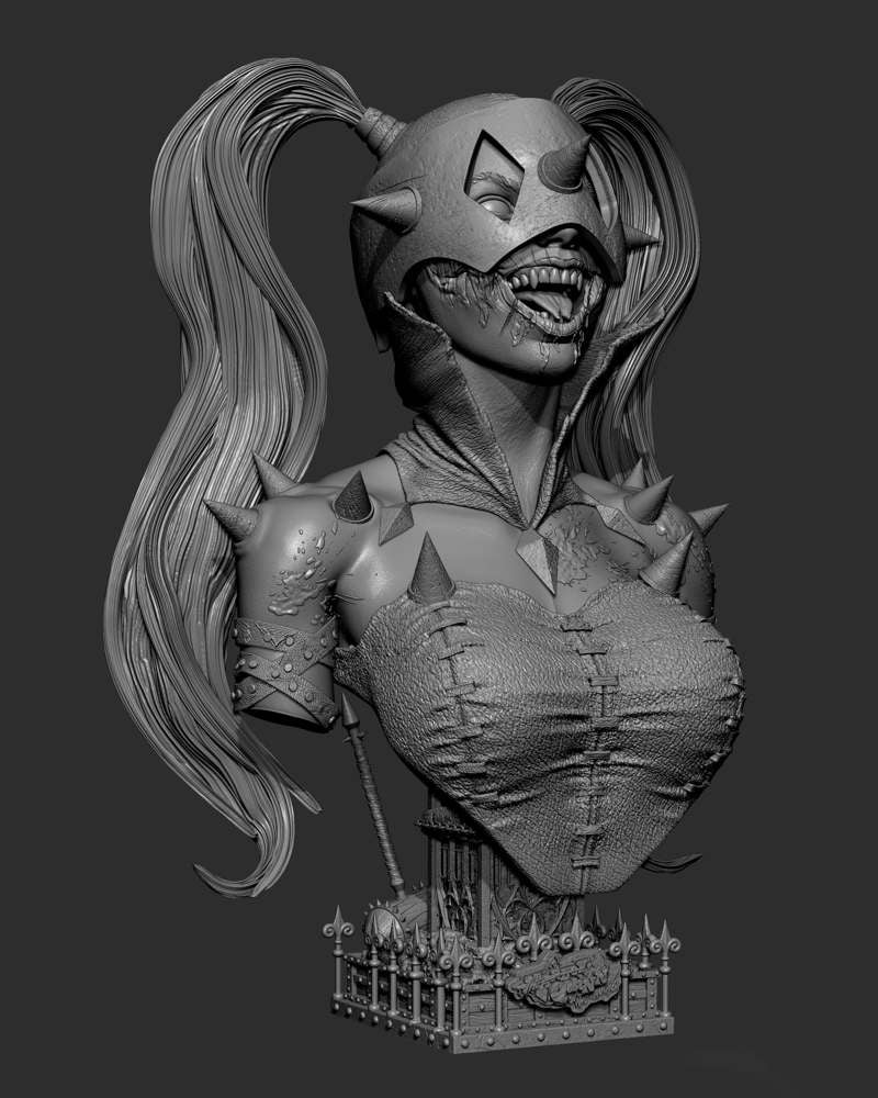 Harley Quinn Who Laughts – Portrait Bust