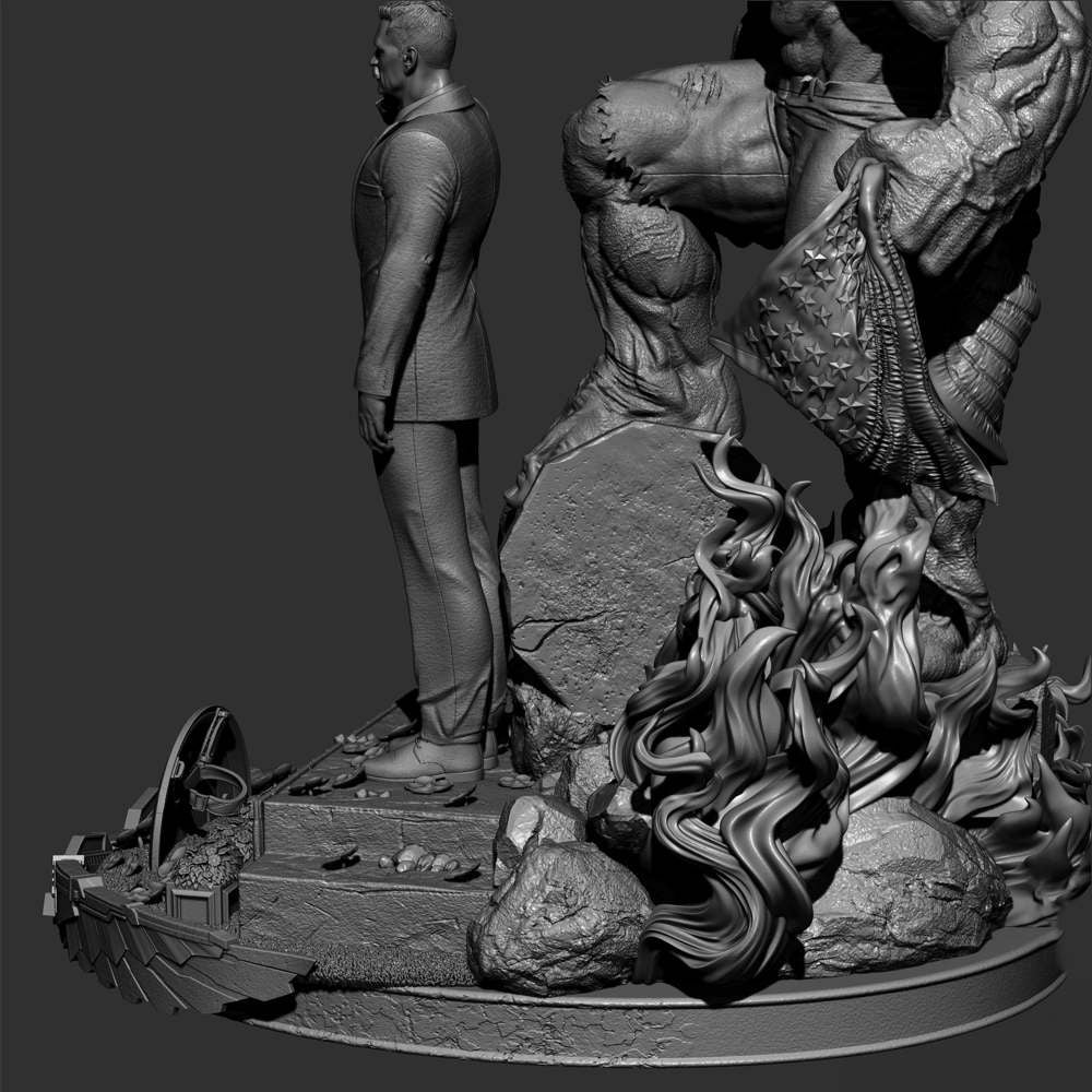Red Hulk and Ross - Diorama