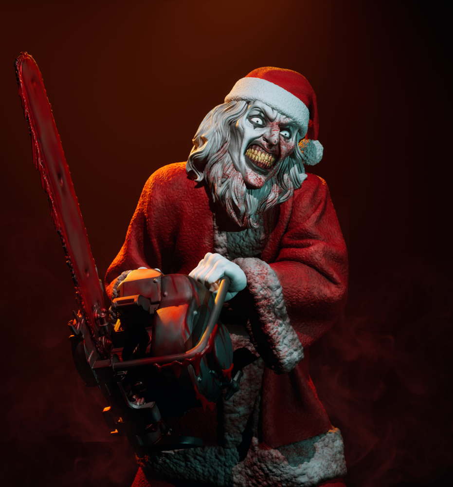 Santa Art the Clown - Sculpture