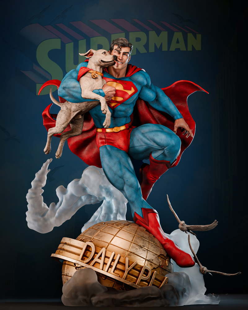 Superman & Krypto – Sculpture