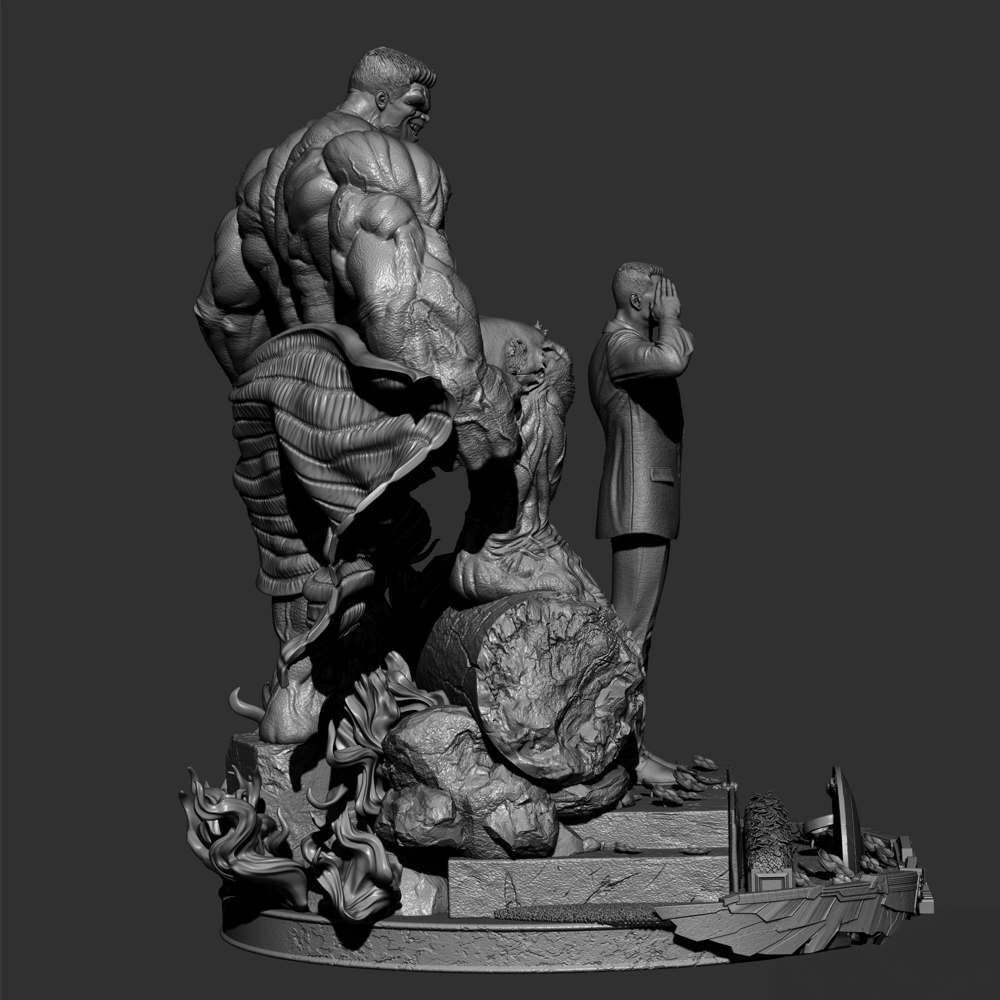 Red Hulk and Ross - Diorama