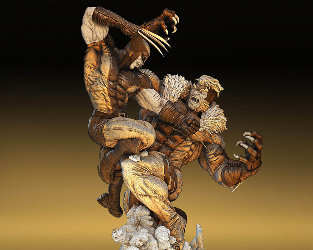 Wolverine & Sabertooth - Diorama