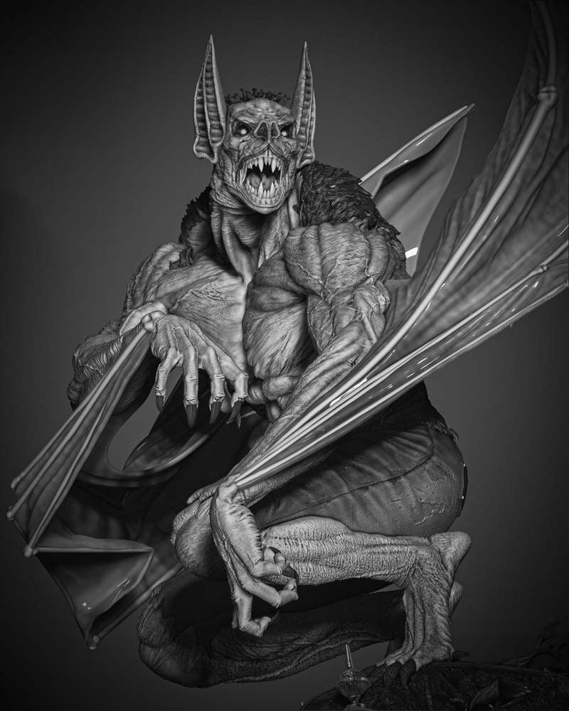 Man Bat - Sculpture